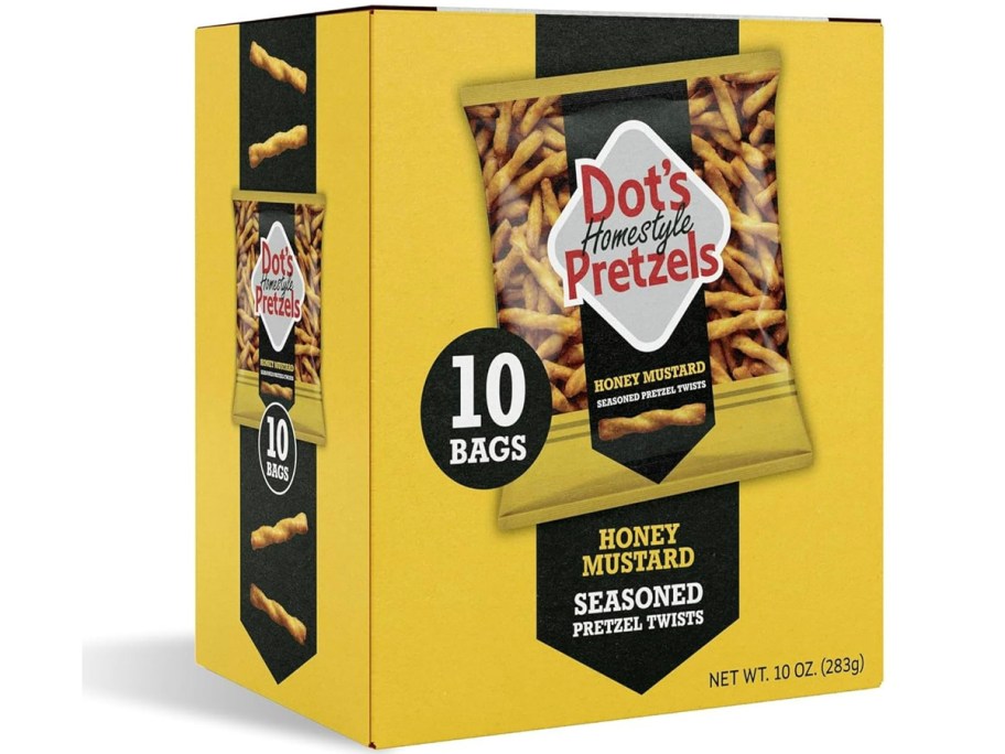 dots honey mustard pretzels 10 pack box 