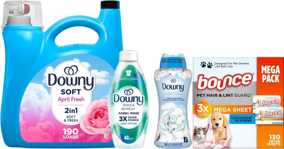 downy and bounce products