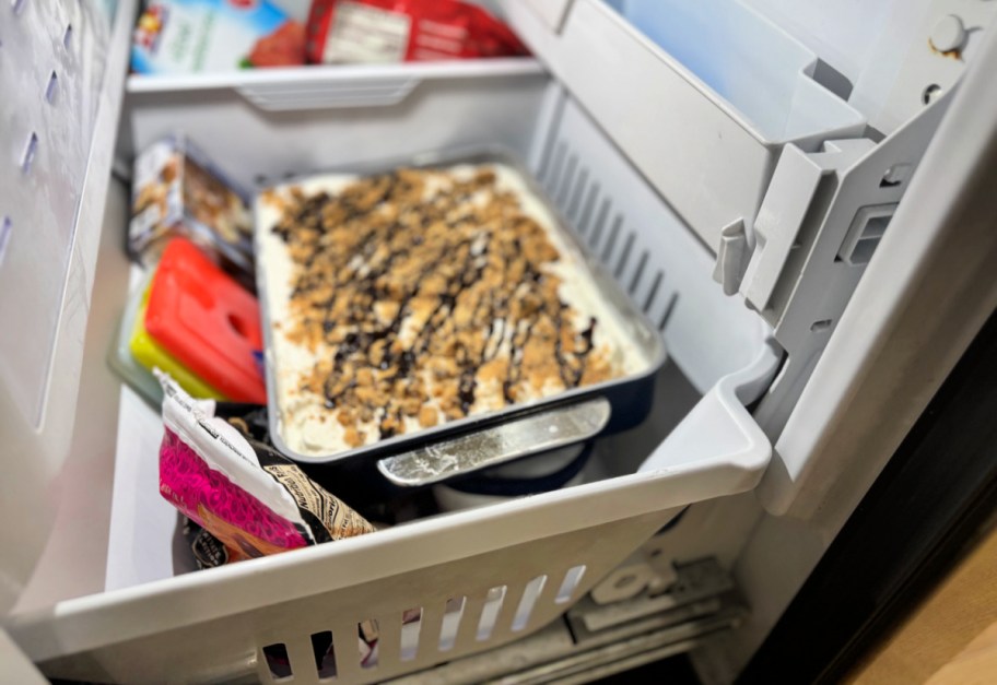 ice cream cake in the freezer 