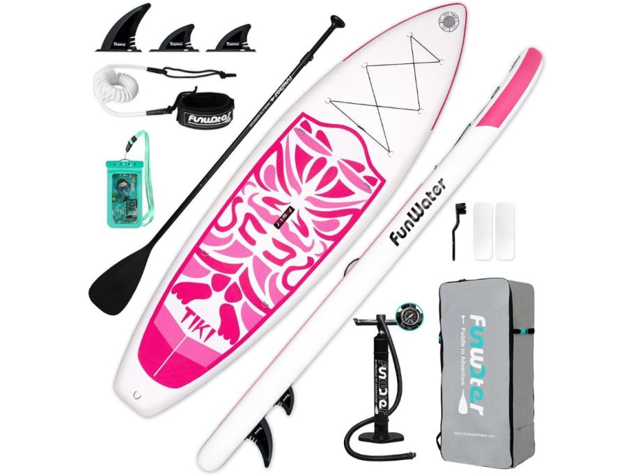 pink patterned paddle board set
