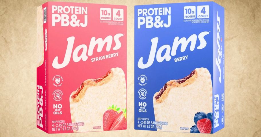 two Jams Protein Peanut Butter & Jelly Sandwich boxes