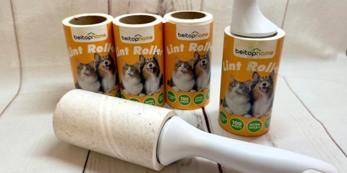 Lint Roller 4-Pack w/ Extra Refills Just $9.74 on Amazon (Reg. $20) | Perfect for Pet Hair