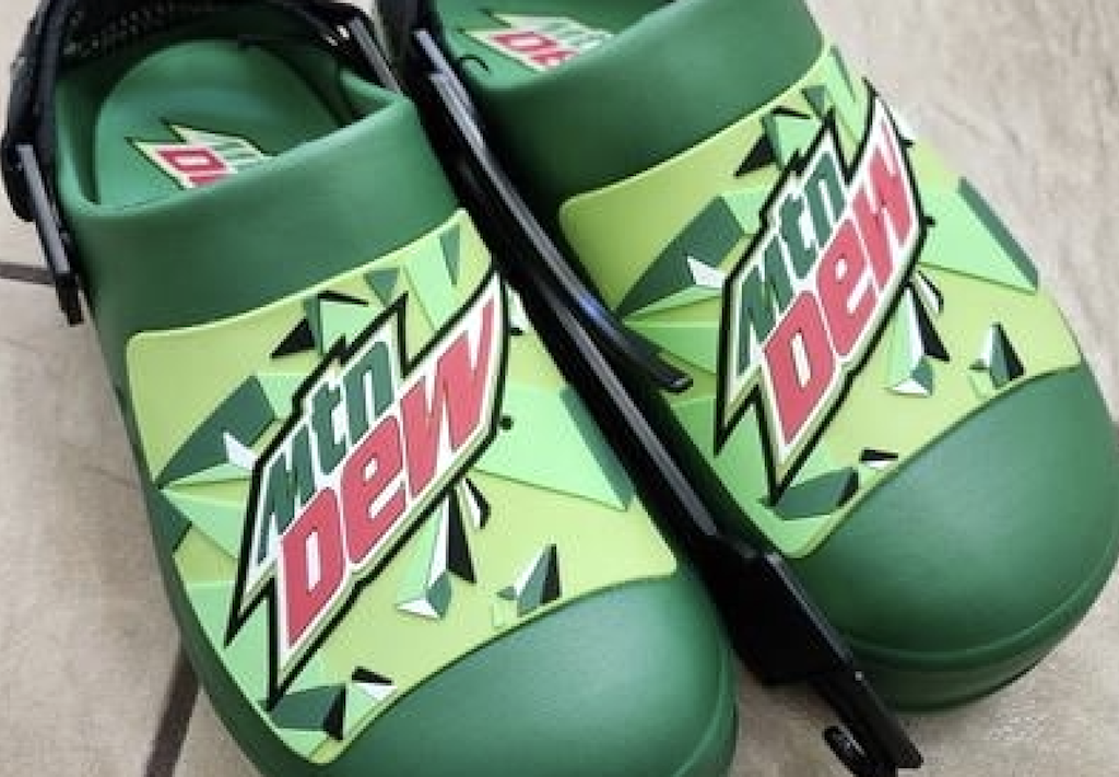 Mountain Dew clogs 