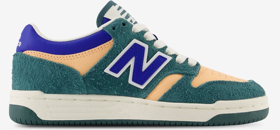 green and blue new balance shoe 