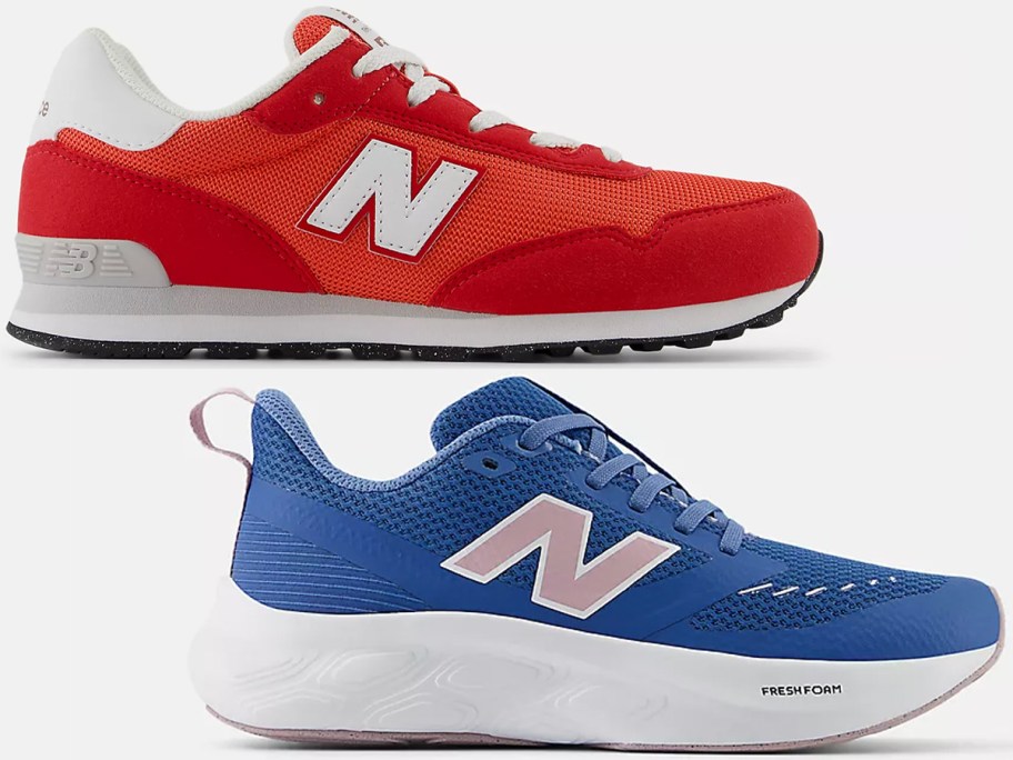red and blue new balance shoes 