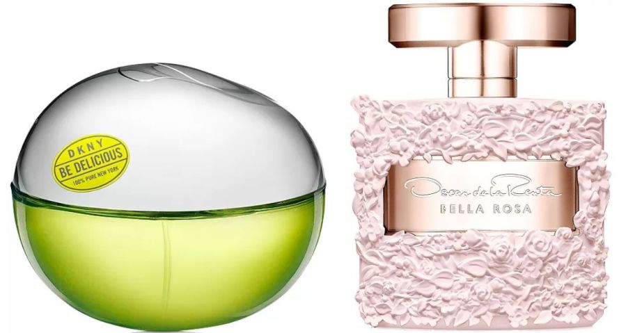 DKNY Be Delicious Fragrance 3.4oz Spray and Oscar de la Renta Bella Rosa Eau de Parfum 3.4oz
