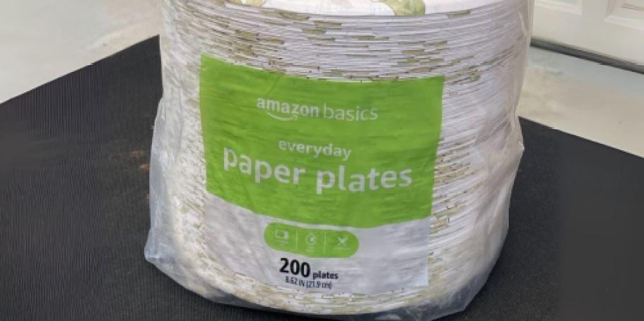 Amazon Basics Paper Plates 200-Count Only $8.61 Shipped