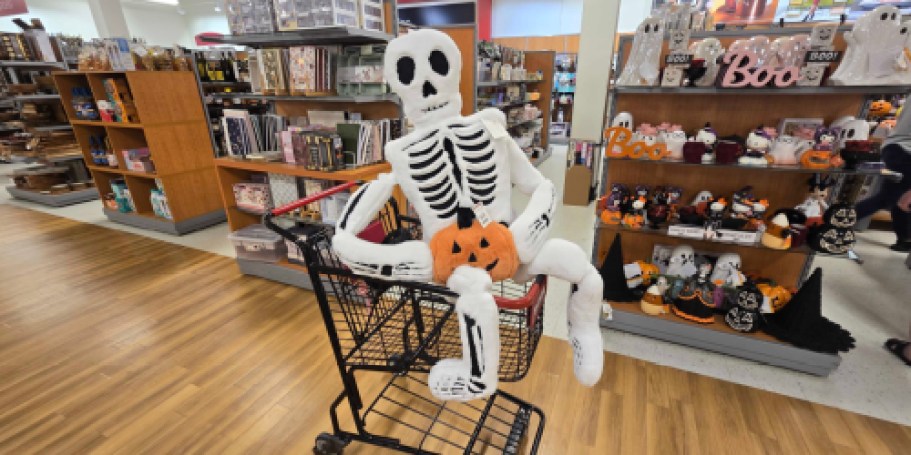 TJMaxx Halloween Decor Finds | Life-Size Skeleton Pillows, Drinkware, Throws & More