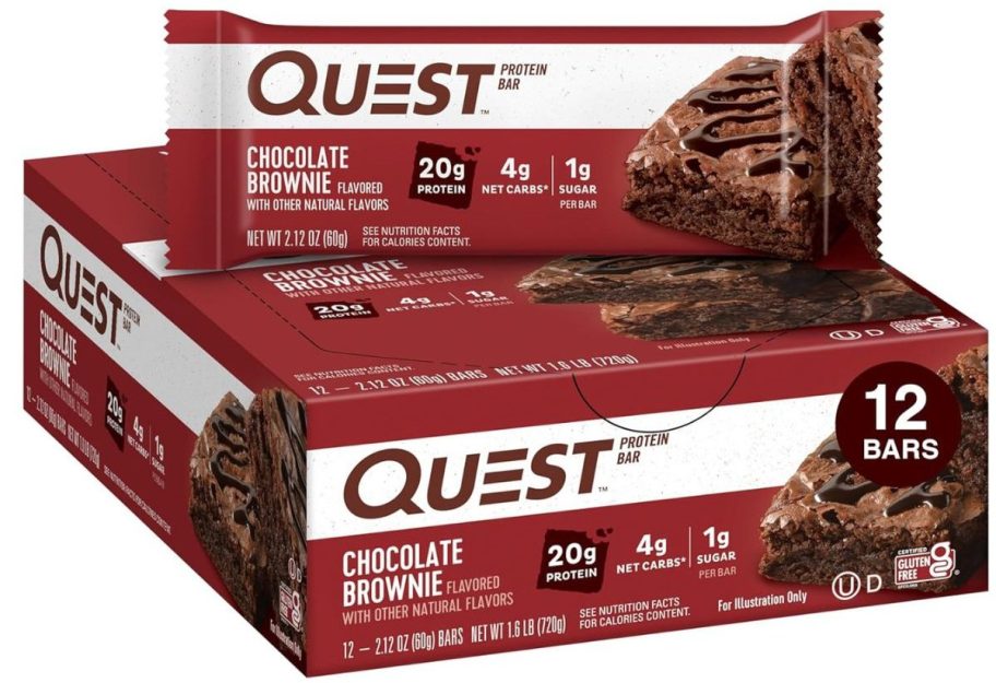 Quest Nutrition Chocolate Brownie Protein Bar 12-Count box