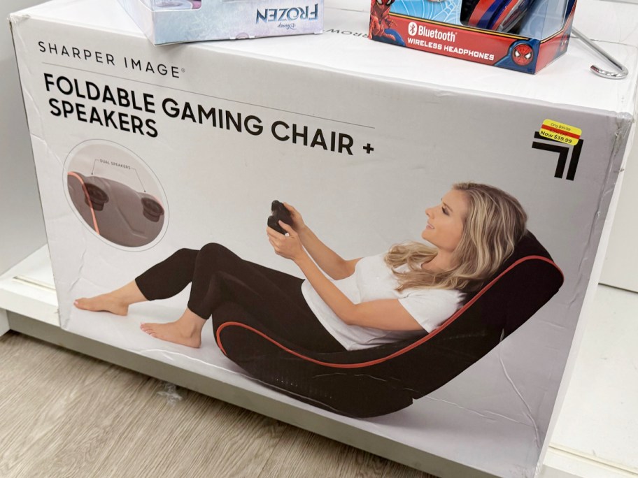 box of sharper image gaming chair 