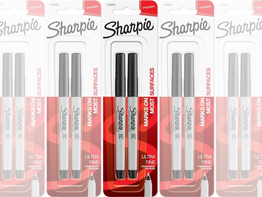 a two pack of black ultra fine permanent markers 
