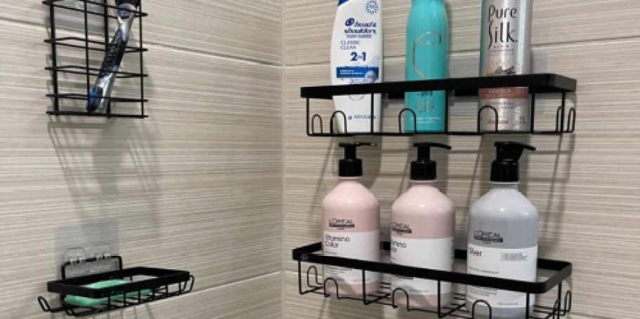 Shower Storage Caddy 5-Piece Set Just $9.49 on Amazon (Regularly $25)