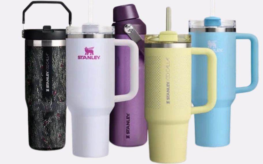 a slection over various styles of stanley bottles