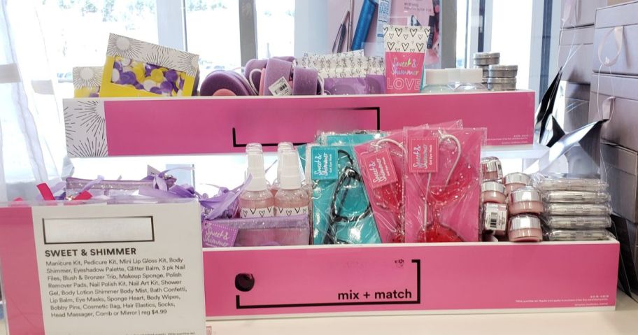 sweet and shimmer display in store