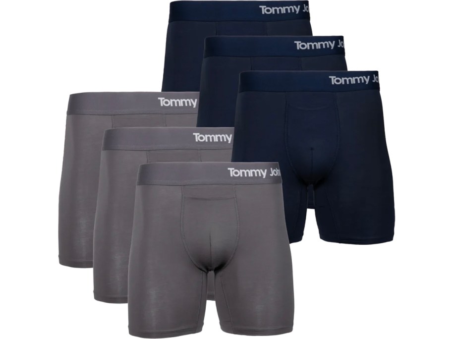 gray and black tommy job boxers