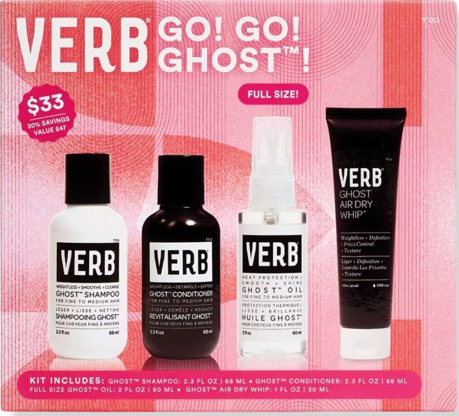 A Verb Go! Go! Ghost! 4-Piece Haircare Set