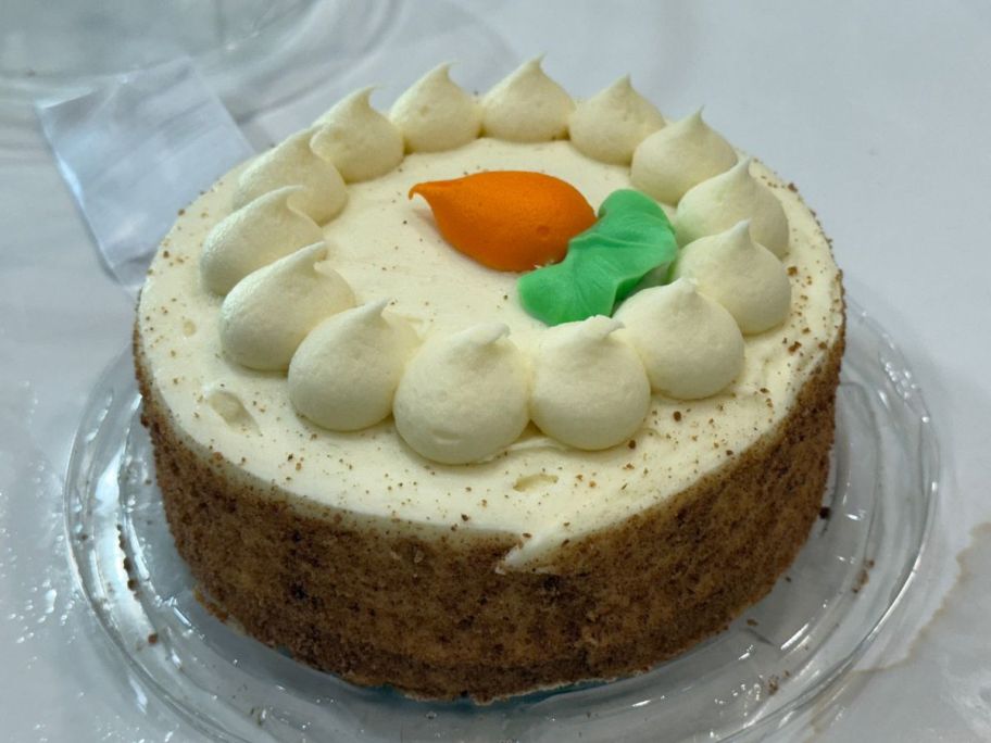 5" Carrot Cake w/ Cream Cheese Icing on table