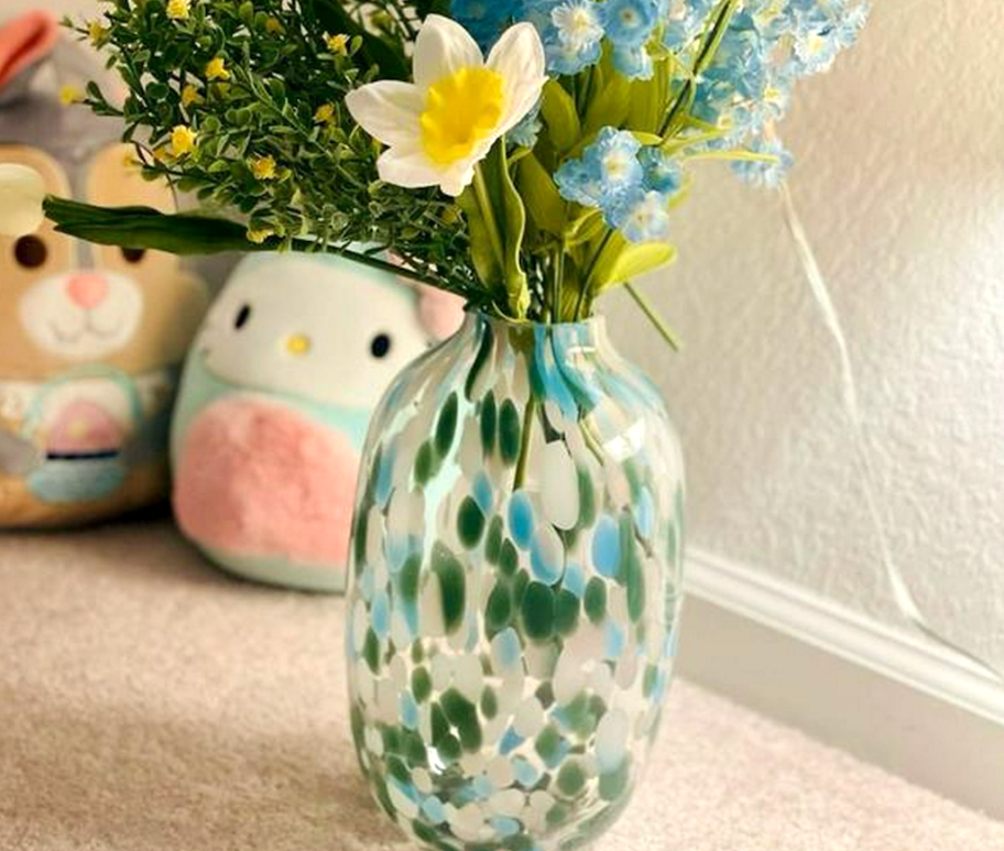 Walmart vase with flowers