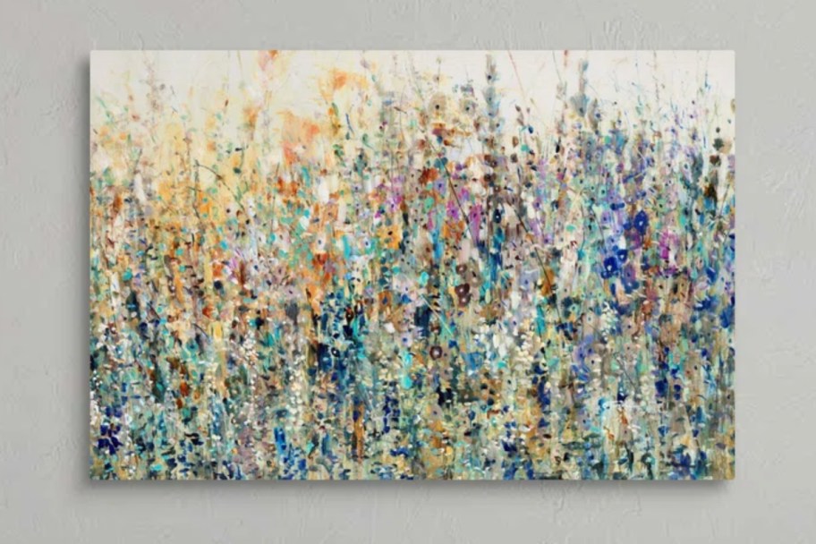 thicket of wildflowers large wall painting