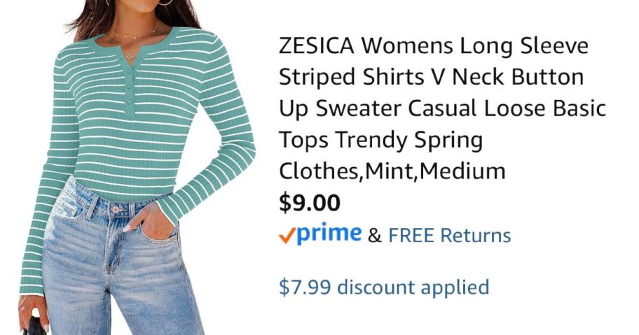 woman wearing green striped shirt